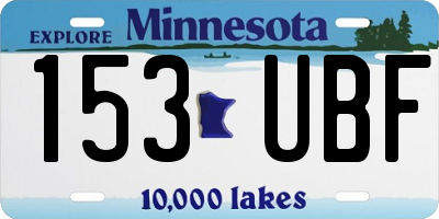 MN license plate 153UBF