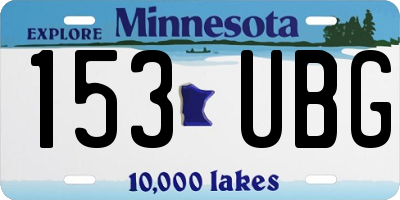 MN license plate 153UBG