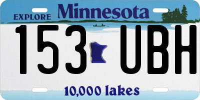 MN license plate 153UBH