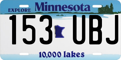 MN license plate 153UBJ