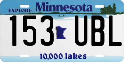MN license plate 153UBL