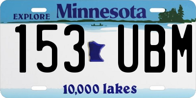 MN license plate 153UBM