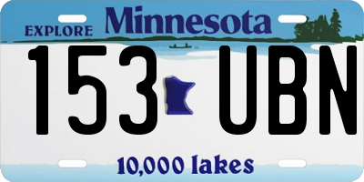 MN license plate 153UBN