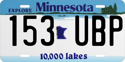 MN license plate 153UBP