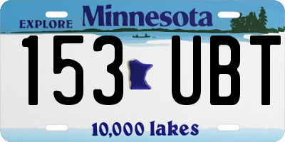 MN license plate 153UBT