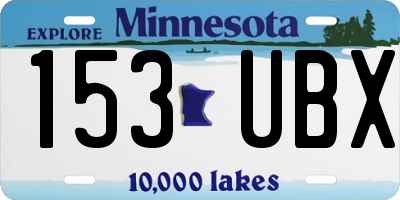 MN license plate 153UBX