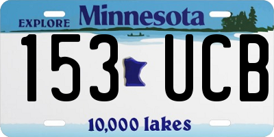 MN license plate 153UCB