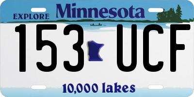 MN license plate 153UCF