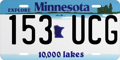 MN license plate 153UCG