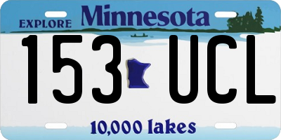 MN license plate 153UCL