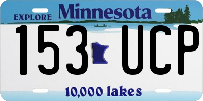 MN license plate 153UCP
