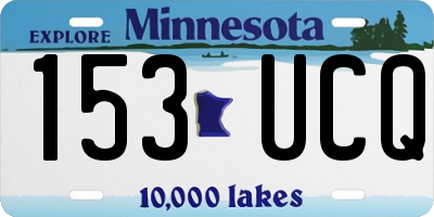 MN license plate 153UCQ