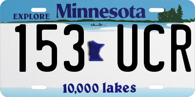 MN license plate 153UCR
