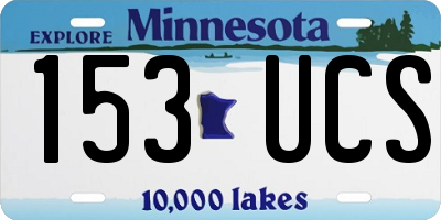MN license plate 153UCS