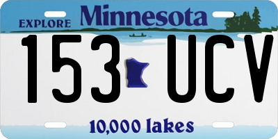 MN license plate 153UCV