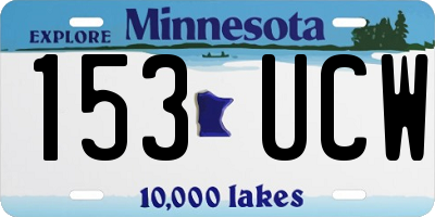 MN license plate 153UCW