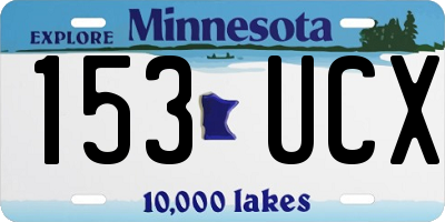 MN license plate 153UCX