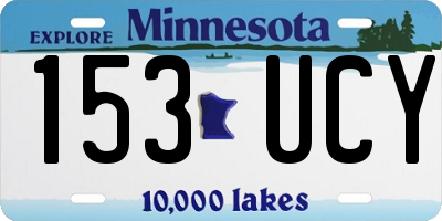 MN license plate 153UCY