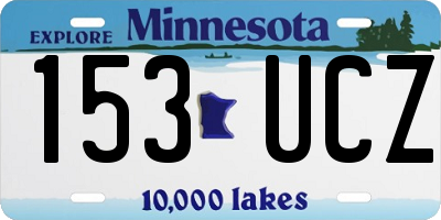 MN license plate 153UCZ