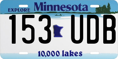 MN license plate 153UDB