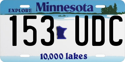 MN license plate 153UDC