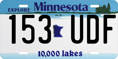 MN license plate 153UDF