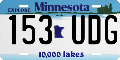 MN license plate 153UDG