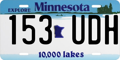 MN license plate 153UDH