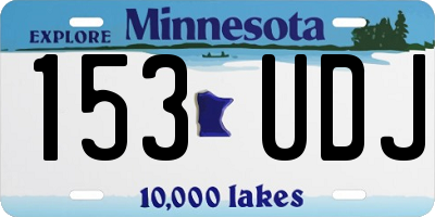 MN license plate 153UDJ