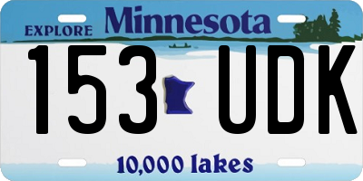 MN license plate 153UDK