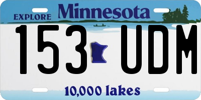 MN license plate 153UDM