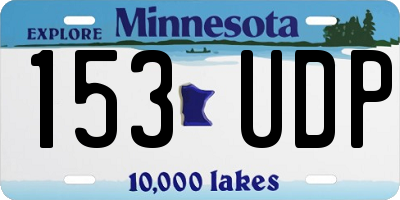 MN license plate 153UDP