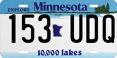 MN license plate 153UDQ