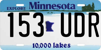 MN license plate 153UDR