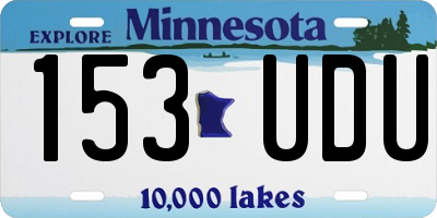 MN license plate 153UDU