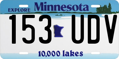 MN license plate 153UDV