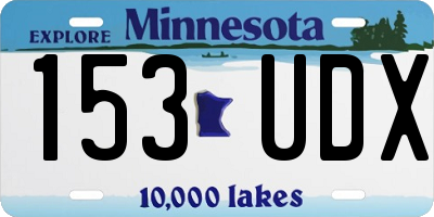 MN license plate 153UDX