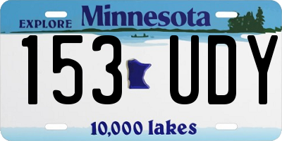 MN license plate 153UDY
