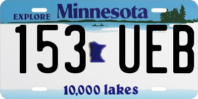 MN license plate 153UEB