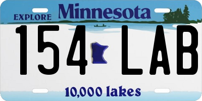 MN license plate 154LAB