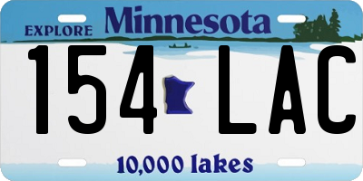 MN license plate 154LAC