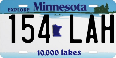 MN license plate 154LAH