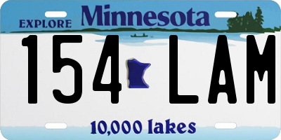 MN license plate 154LAM