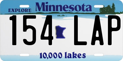 MN license plate 154LAP