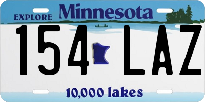 MN license plate 154LAZ