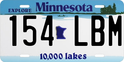 MN license plate 154LBM