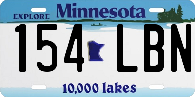 MN license plate 154LBN