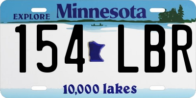 MN license plate 154LBR