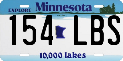 MN license plate 154LBS