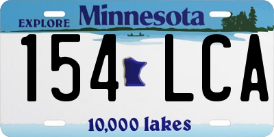 MN license plate 154LCA